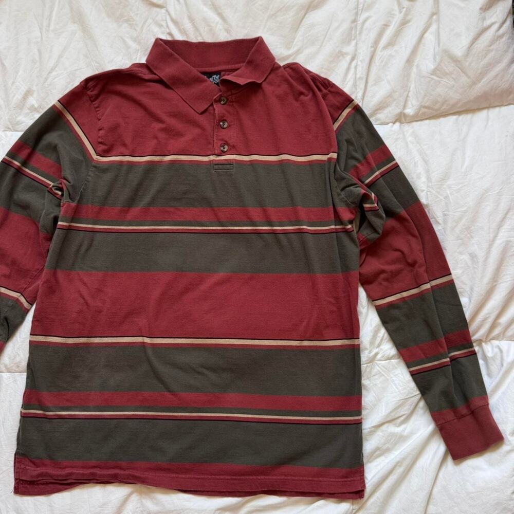 junction West Striped long sleeve rugby shirt sz XXL preppy grunge sporty - Picture 2 of 8